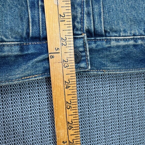 GAP Vintage 2002 Women's Size Medium Faux Fur Sherpa Lined Denim Jean Jacket - Picture 5 of 9